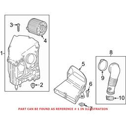 Audi Air Filter and Housing Assembly 80A133835AL - Genuine VW/Audi